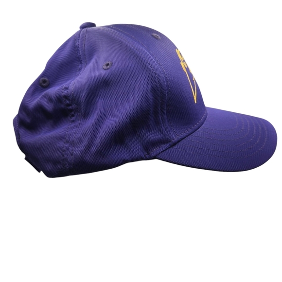 Sport Tek Flex Fit Purple Yellow Lake Outlaw Embroidered Mesh Fishing Hat - Picture 2 of 9